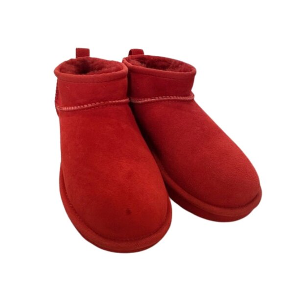 Women UGG Red Classic Ultra Mini Boot Size 6 - Picture 3 of 6
